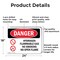 Signmission Hydrogen Flammable Gas No Smoking Open Flame Danger Sign, Aluminum, 24in W x 18in L, 2PK OS-2PACK-DS-A-1824-L-1370 - alternate 7